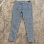 Madewell 31 9" mid rise skinny piper stripe stretch jean pant P2 2323 Photo 7