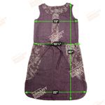 Suelas Linen Cotton Blend Sleeveless Shift Dress Purple Gray Size Euro 40/US 10 Photo 5
