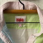 Solid & Striped  Mixed Print Long Oxford Tunic Swim Coverup Blue Green Pink XS Photo 5