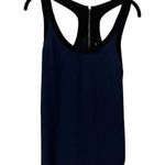EXPRESS  Racerback Zipper Tank Top Blue & Black with Gold Zipper Size Small Photo 3