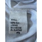 Giusy Size S Blouse Italy Pure Silk Layered Floral Print Tank Top White Photo 5