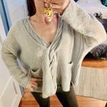 BCBGMAXAZRIA BCBG blue wool v neck oversized sweater Photo 0