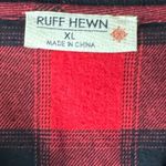 Ruff Hewn Red Buffalo Plaid Bomber Jacket Tribal Trim XL Photo 2