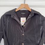 Storia The Carson Satin Buttondown Dress long sleeve A-Line cotton blend Black S Photo 9