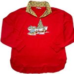 Heritage Charm Nautical Christmas Sweater Women’s XL Colorful Holiday Party Top Red Photo 0