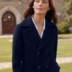 FORECASTER OF BOSTON NAVY BLACK WOOL DOUBLE BREASTED COAT 14 Blue Photo 1