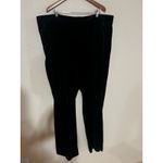 Good American  Black Velvet Wide Leg Trouser Pants 22 PLUS Photo 1