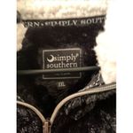 Simply Southern Women's Black Sherpa Faux Fur 1/4 Zip Pullover Jacket Size XXL Photo 3