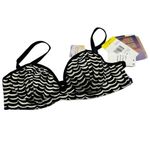 Coco Rave NWT  Black White Wave Bridgette Underwire Bikini Swimsuit Top 34B-C Photo 2