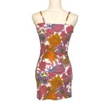 BP NWT Purple Gold Floral Mini Dress White Pop Color Floral Gender Inclusive New Photo 3