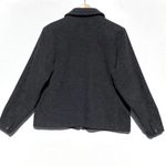 Woolrich  Women’s Early 2000s Y2K Charcoal Heather Wool Zip Up Jacket Medium Photo 3