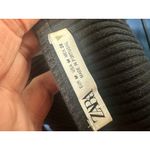 ZARA  Black Ribbed Sweetheart Neckline Crop Tank Top Photo 4