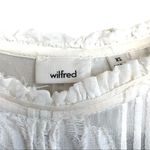 Aritzia  Wilfred Palm Leaf Frayed Sheer Peasant Long Sleeve Blouse Top White XS Photo 11