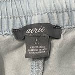 Aerie  Women’s Size Large Light‎ Blue Lyocell Pull On Shorts Photo 3