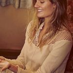 Free People  Crochet Blouse Small On The Island Photo 0