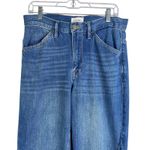 Frame  Le Baggy Palazzo Jeans Altered Raw Hem Size 26 Wide Leg Flare Medium Wash Photo 3