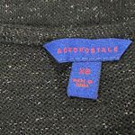 Aeropostale  Open Front Cardigan Duster Sweater Sz XS Metallic High Side Slit Photo 2