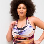 Soma  Bliss Breathe SIZE LARGE Racerback Sport Bra "Go with the Flow Purple" Photo 1