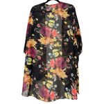 Emory park  women’s size large black Caley crochet floral detail kimono sheer NWT Photo 1