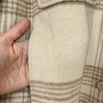 & Other Stories & Other Stories Tan Plaid Sherpa Lined Chore Coat Womens 10 Casual Warm Shacket Photo 5