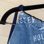 Hollister ‎ bag cinch sac denim jean logo print adjustable unisex one size NEW Photo 2