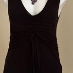 Vertigo Paris Black Sleeveless Summer Top Draped Knotted In Center Sz. L Photo 1