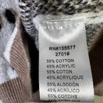 Miracle Leopard Print Oversized Sweater Womens S/M White Cotton Cozy Neutral Photo 4