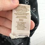 Free People  Black and White Dot Floral Print Peter Pan Top Size S Photo 8