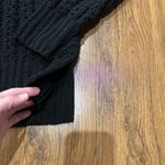 Aerie offline Sweater Womens XS Black Open Knit Long Sleeve 1/4 Zip New Photo 4