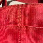 Roxy  Tote Bag Y2k Red Corduroy Front and Back Pockets Double Handle Straps Vtg. Photo 9