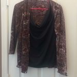 Notations FINAL MARKDOWN Ladies draped front  blouse petite small Photo 0