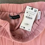 ZARA Plissé Pleated Palazzo Flowy Wide Leg Pants - Size M - Pink - NWT Photo 5