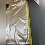 Maniju Manifu Sleek Satin Maxi Dress in Cream Size Small Photo 3