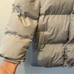 Commense Open Collar Quilted Hooded Puffer Coat S NWT Gray Photo 2