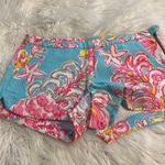 Lilly Pulitzer  Pink and Blue  Shorts Vibrant Tropical Print size 2 Photo 4