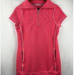 Tommy Bahama  Womens S Pink Half-Zip Short Sleeve Tunic Dress Photo 1