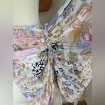 Z&L Asymmetrical Paisley Gathered Skirt, Size Large White Photo 1