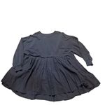 Free People Eleanor Sweatshirt Tunic Dress Oversized Cotton Solid L Charcoal Photo 2