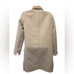 Banana Republic  Wool Reversible Car Coat XS Open Pockets Shawl Collar Tan Cream Photo 5