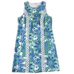 Eliza J  Floral Embroidered Sleeveless Shift Dress Blue White Green 14 EUC Photo 10