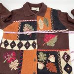 Classic Elements Vintage 90s Y2K  Autumn Patchwork Cardigan Sweater Size Medium Photo 7