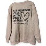 SheIn women’s size 2XL pullover Beige 'You Matter' Sweatshirt comfy travel Photo 2