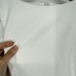 Lulus  Simply Beloved Puff Sleeve Bodycon Midi Dress White Size M Bridal Wedding Photo 4