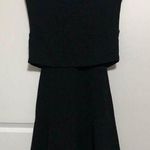 Sandro Paris Black Mesh Panel Knee Length Dress Photo 0