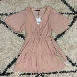 ZARA Pink Pleated Mini Dress Photo 0