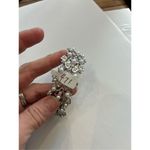 Silver & Pearl Elegant Bridal Clear Crystal White Faux Pearl Vine Bracelet White Photo 8