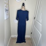Lou & grey NTM:  Heathered Navy Blue Short Sleeve Maxi Dress with Slits Size M Photo 9