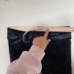 Bubblegum Vintage Y2K  black velour flared‎ pocket jeans low rise sz 24 Photo 9
