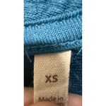 Soft Surroundings  Blue VNeck 100% cotton collared pullover sweater Size XS Photo 5