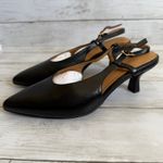 Madewell NEW Sz 6 The Debbie Slingback Pump Kitten Heel in Black NO289 Photo 6